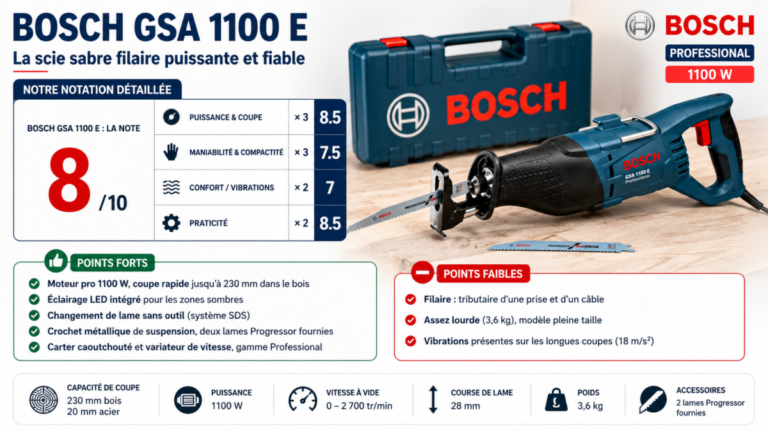 Scie sabre Bosch GSA 1100 E