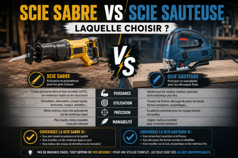 Scie sabre vs scie sauteuse