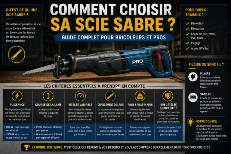 Comment choisir sa scie sabre ?
